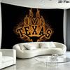 Texas Longhorns Wall Tapestry Aesthetic Wall Hanging Printed Fabric Blanket Decorative Tapestries for Bedroom Living Room Home Decor