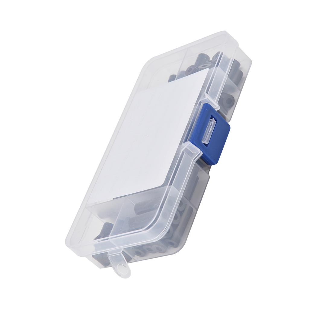 100Pcs Insulation Spacers Cylindrical ABS Plastic Standoffs Not Threaded Assortment Kit SetBlack