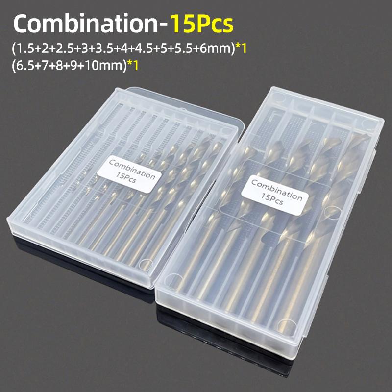 1-10mm HSS M35 Stainless Steel Twist Drills Metal Drill Cobalt Twist Drill Bit Set The Whole Ground Metal Reamer Hole Tools