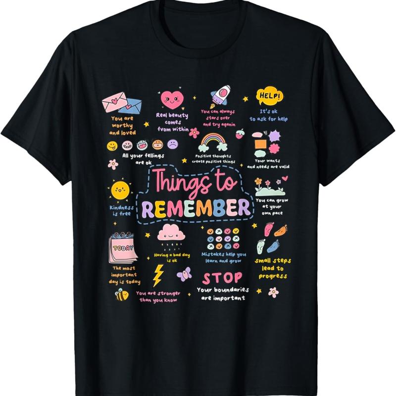 Things To Remember Unisextal Health Awareness Brain Illness T Shirt