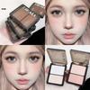 Dikalu Contour Palette 3D Facial Bronzer Cosmetic Face Shading Powder Two-Toned Lasting Matte Nose Shadow Makeup Cosmetics