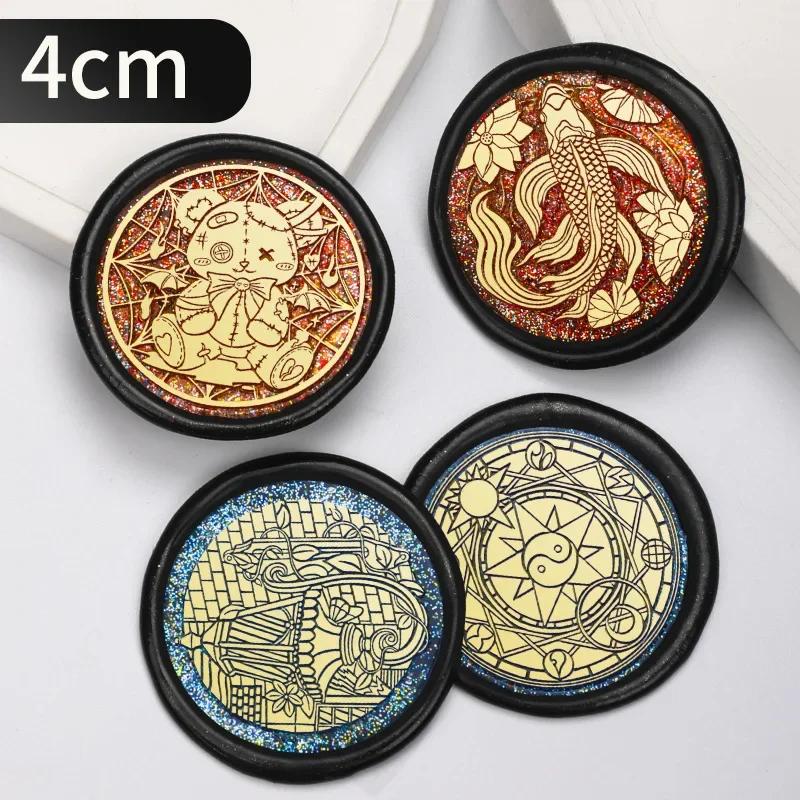 4Cm Large Chapter Head Series Sealing Wax Seal Fire Lacquer Seal Brass Chapter Head Craft Supplies Stamp Gift Handicrafts