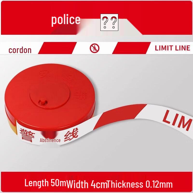 Red and White Reflective Warning Tape