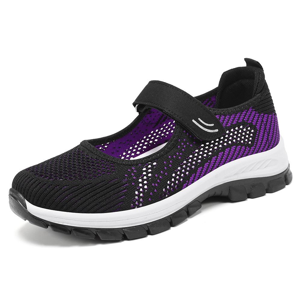 Women's Summer Breathable Casual Velcro Shoes - Soft Sole, Comfortable for Middle-Aged & Elderly Mothers