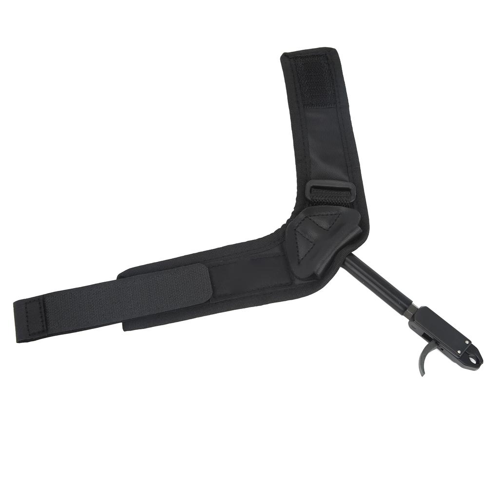 Bow Caliper Release Aid Aluminum Alloy Neoprene Wrist Strap Archery Accessories for Hunting Black Caliper Head