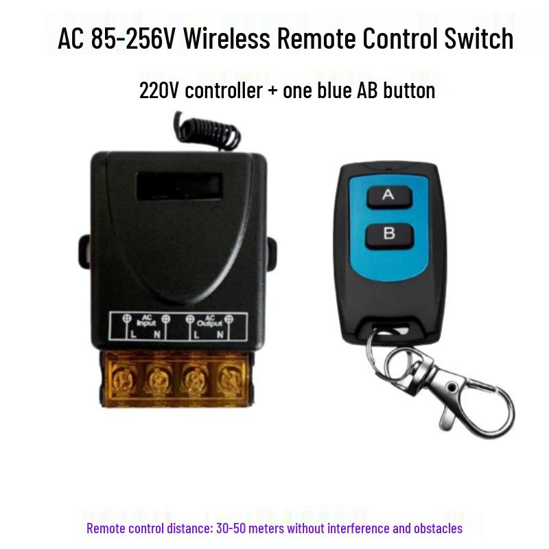 220V 30A Wireless Remote Control Switch for Water Pump, Motor, Range Hood, Exhaust Fan, and Sprayer.
