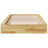 Solid Wood Bed without Mattress 75 x 190 cm Oak Wood