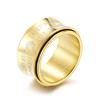 Golden Light Rotatable Ring Ring, Titanium Steel Men's Finger Trigger Jewelry
