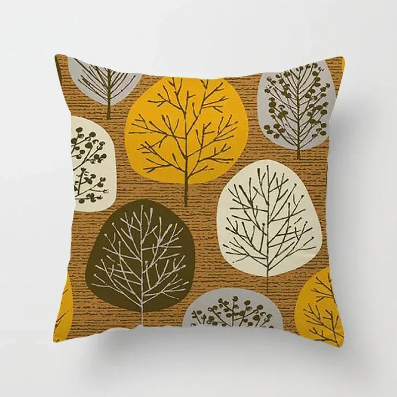 Multicolored Geometric Patterns Double-sided Printed Pillow Cover Short Plush Suitable Living Rooms Sofas Throw Cushion Cover