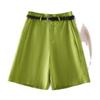 Drapey loose casual straight-leg shorts for women, summer 1116, thin high-waisted slimming versatile wide-leg five-point pants