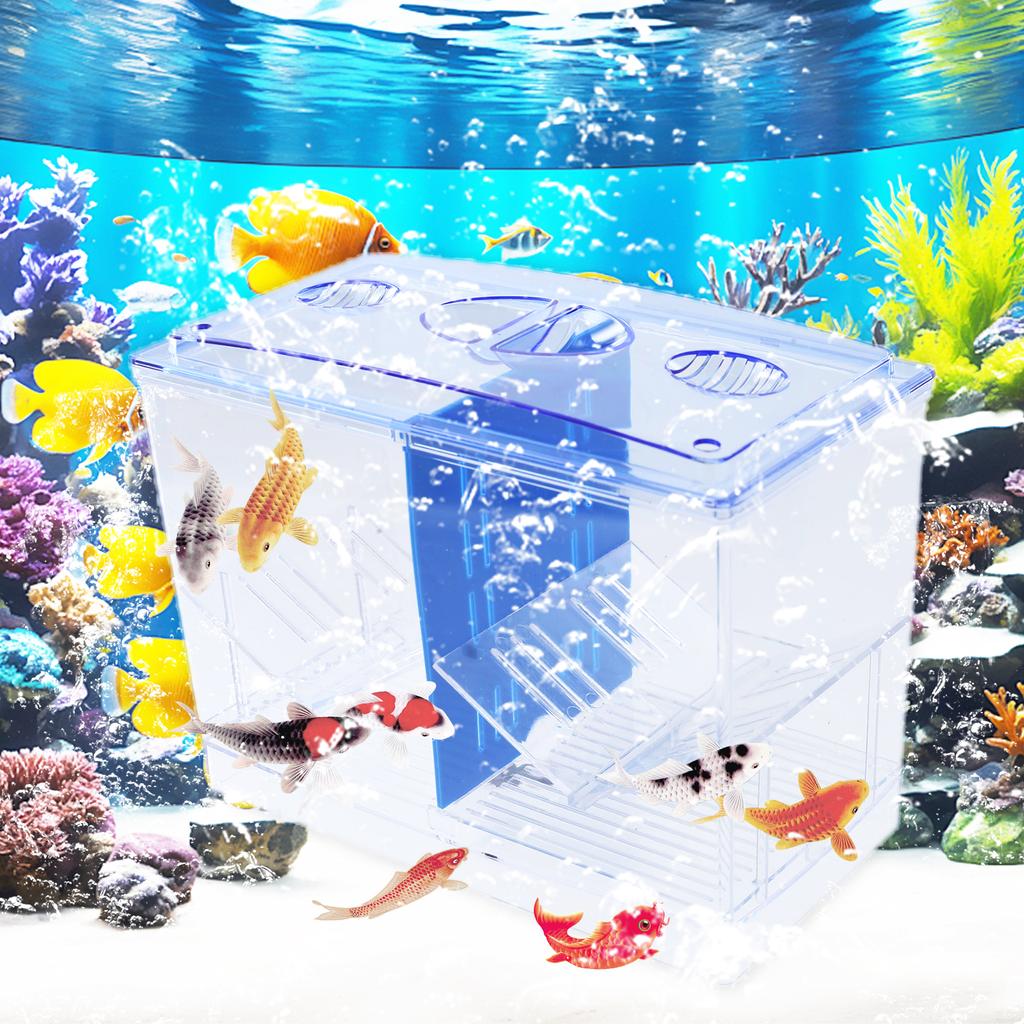 Breeding Tanks for Aquarium Small Fish Fry Isolation Box Hatchery Boxes for Tropical Fish Clear Fish Spawning Box