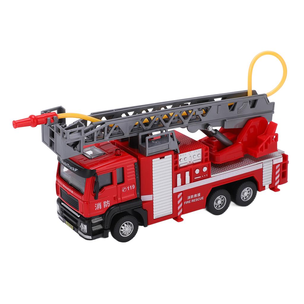 1:50 Leiter Feuerwehrwagen Legierungsmodell 180 Grad Drehtisch Feuerwehrwagen LKW Auto für 3+