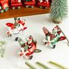 Christmas snowman old man elk plane wrought iron pendant hanging home desktop small ornament Christmas tree pendant