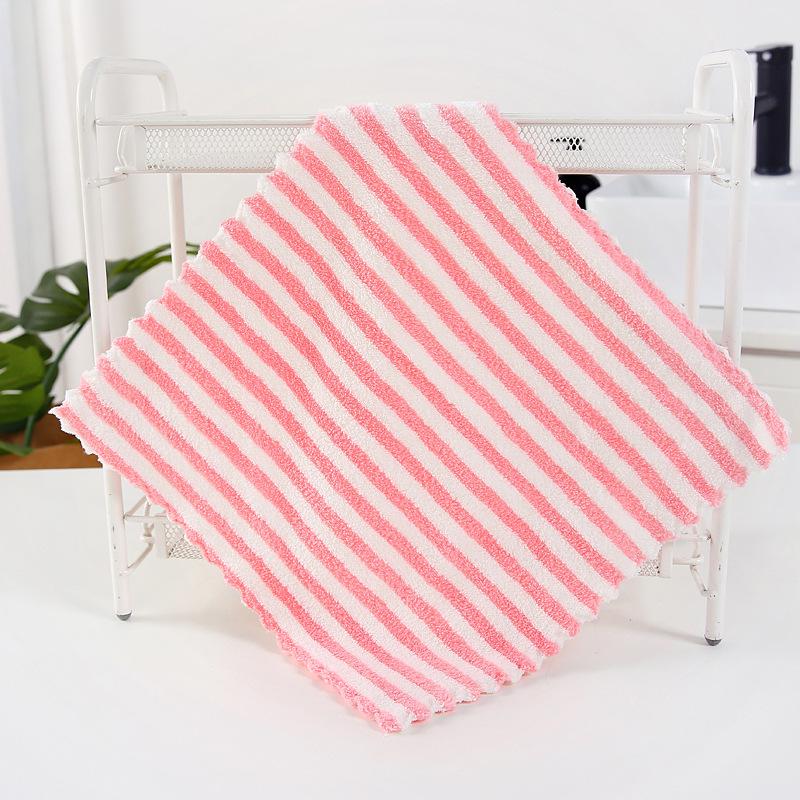 Warp-knitted Fine-striped Absorbent Kitchen Hand Towel