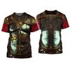 3D Print Knight Armor Cosplay T-shirt For Men New In Men's Casual O-neck Short Sleeve T Shirts Streetwear Funny Tee Shirt Tops