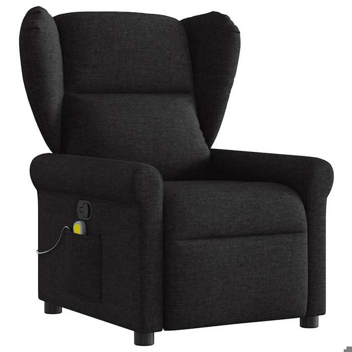 VidaXL Reclining Massage Chair Black Fabric, Massage Chair, Armchair, Sofa Armchair, Office Chair of 4015668