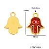 3pcs Stainless Steel Palm Eyes Charm Enamel Evil Eye Pendants for Jewelry Making DIY Women Earring Necklace Jewelry Accessories