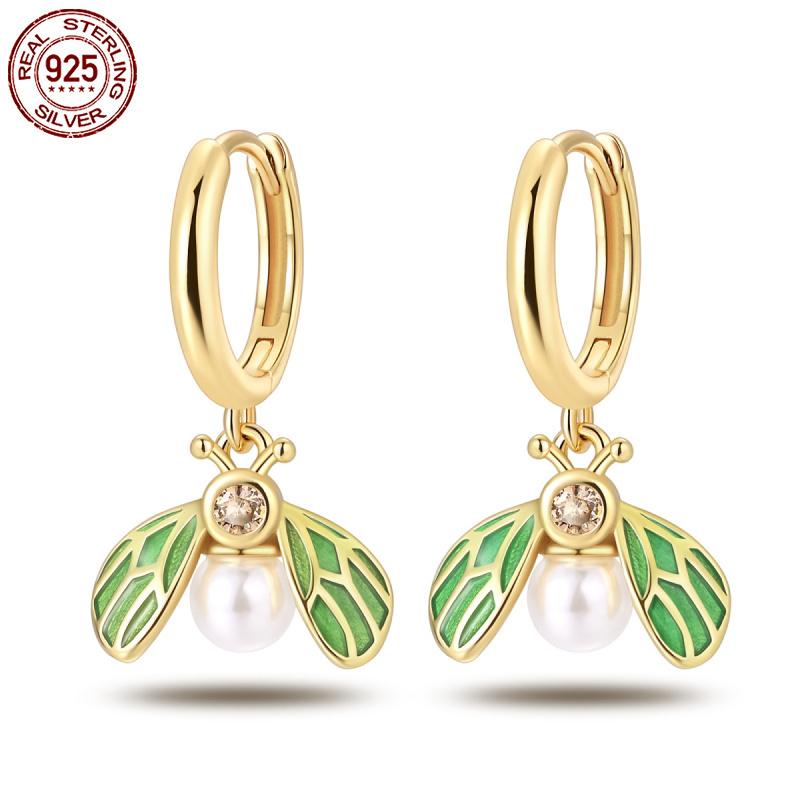 Women's Earrings Original S925 Silver Star Ladybug, Koi Earrings Suitable For Party Couple Gifts Fashion New Products