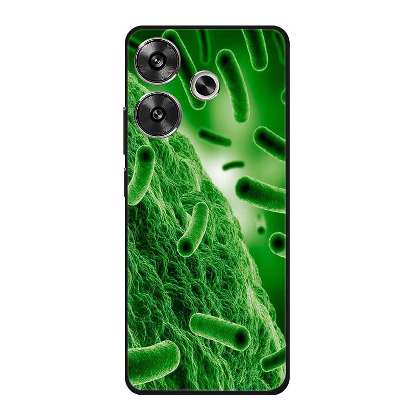 6.79" For Poco M6 4G Case POCOM6 Phone Cover Black Silicone Soft Back Cover Case For Xiaomi Poco M6 4G Case M 6 Protective Coque