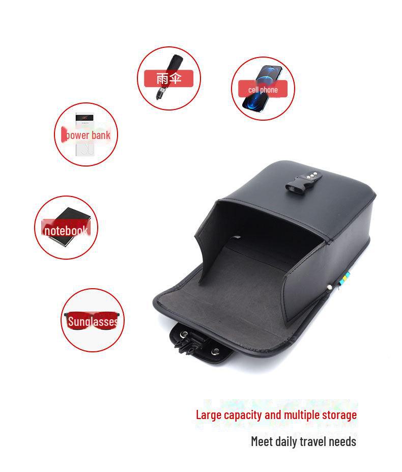 Chinchilla PU Leather Saddle Bag for Motorcycles, Scooters, and Bicycles