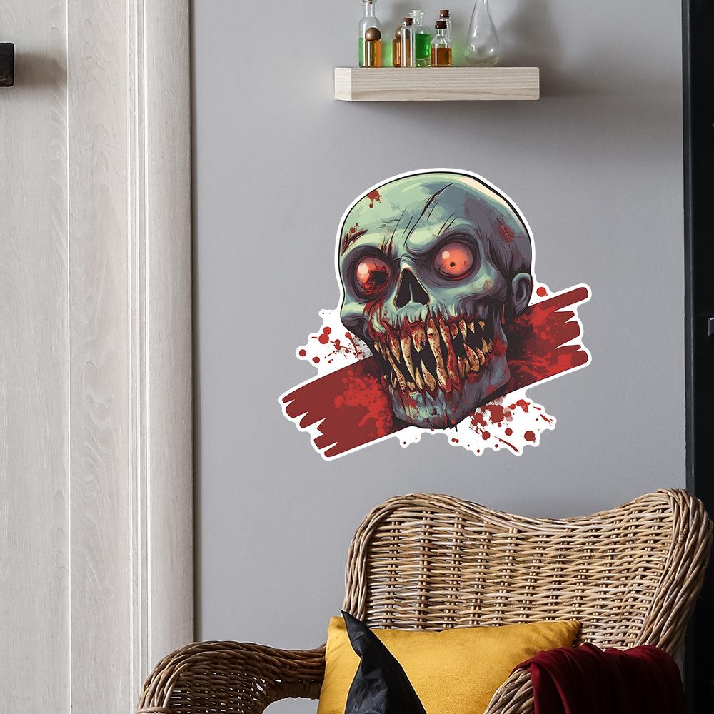Halloween Horror Totenkopf Schlafzimmer Wohnzimmer Eingangshalle Atmosphäre Dekoration Wandaufkleber