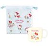 Tees Factory Sanrio Characters Plastic Cup & Drawstring Bag Set, Hello Kitty, SR-5526608KT