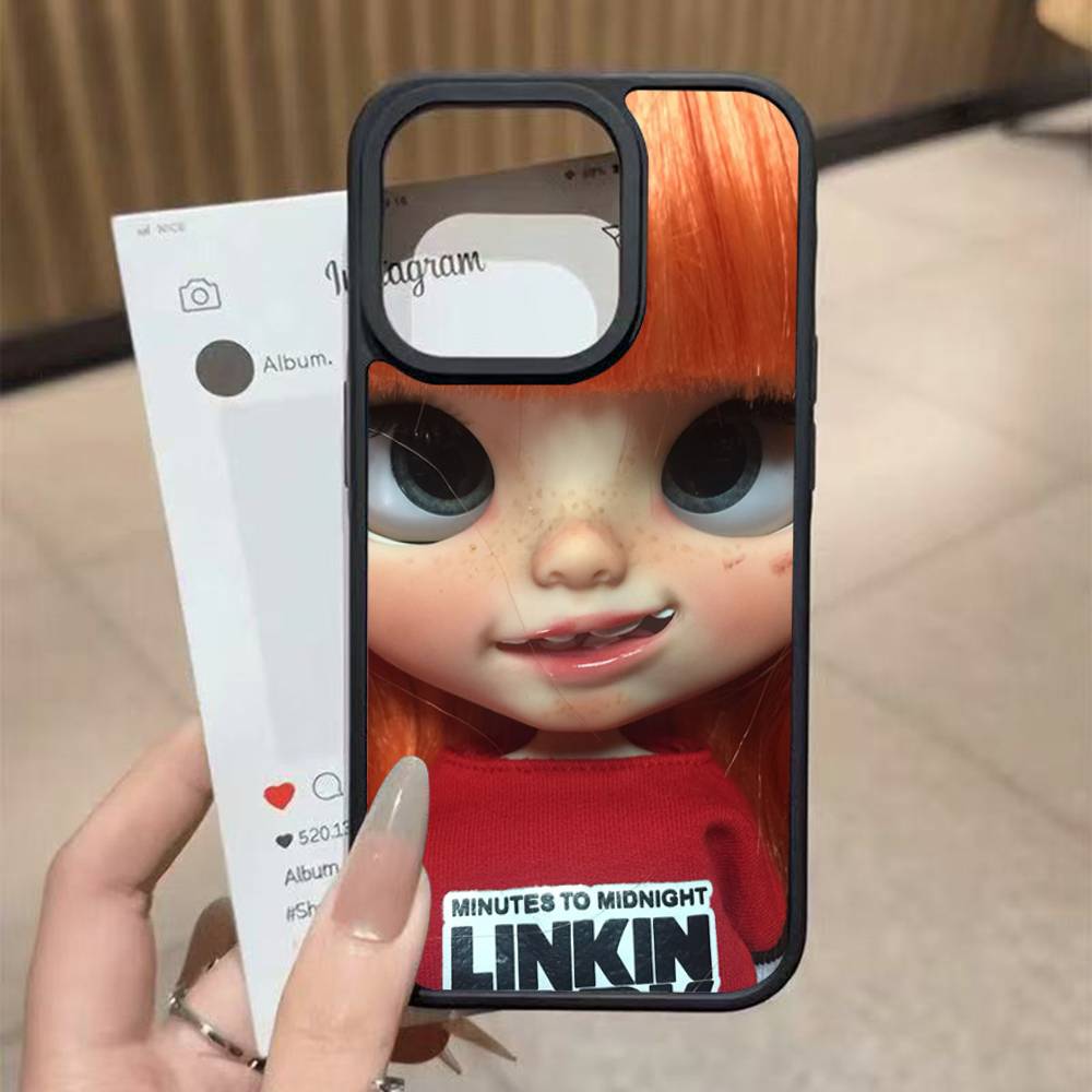 Japanese Korean Retro Doll Dark Baby Artist Black Hard Plastic Phone Case For Iphone 17 Air 16 15 14 13 12 11 Pro Max PC TPU