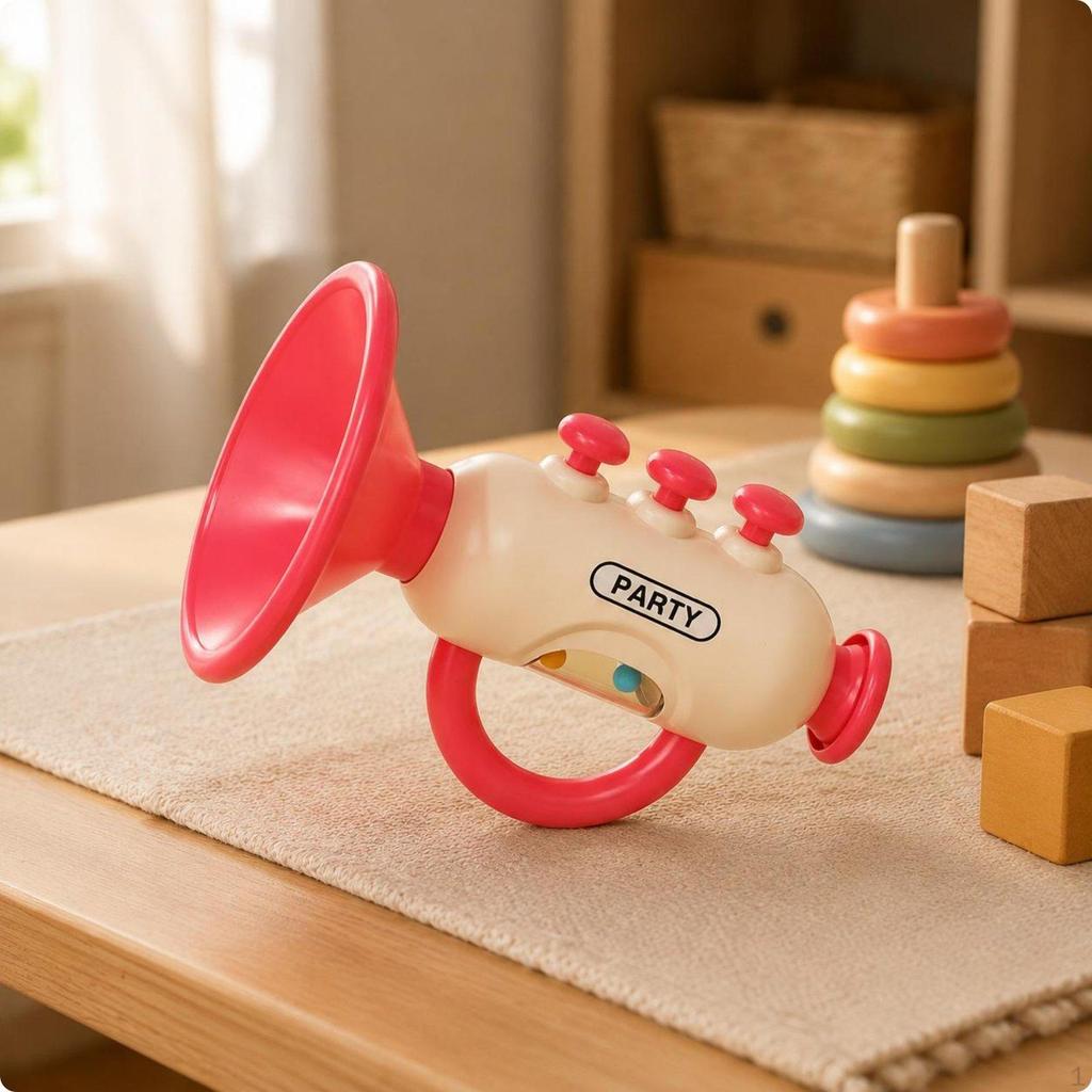 Toy Trumpet Easy to Blow Infant Music Instrument for Infants, Young Children, Activity