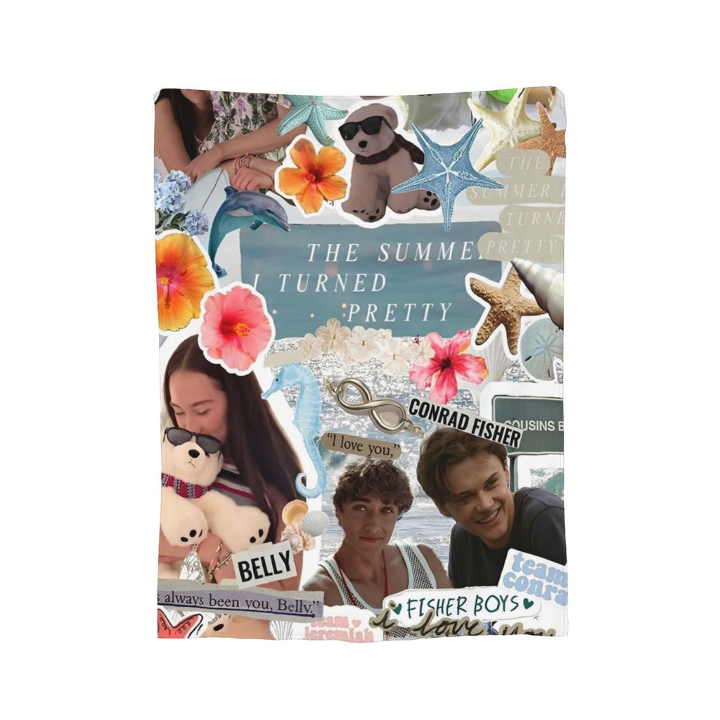 The Summer I Turned Pretty Blankets Team Conrad Flannel Vintage Breathable Throw Blanket for Home Textile Decor,