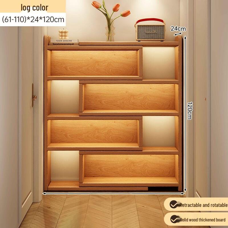 Miflame Integrated Solid Wood Bookshelf & Storage Cabinet