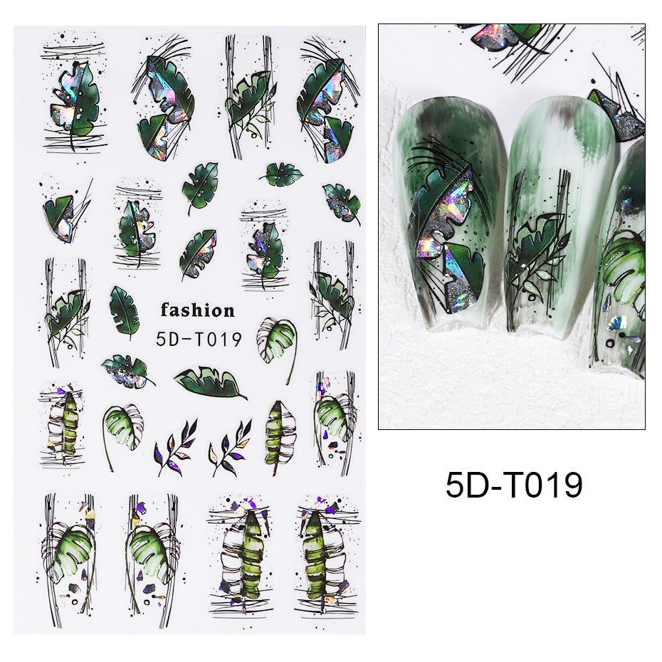 

5D Nail Art DIY Манікюр Декор Слайдери Рельєфні вигравірувані тиснені наклейки для нігтів Nail Art Sticker Decal