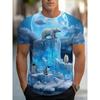 Fashion Polar Bear Graphic T Shirts For Men Clothing Summer Trend Short Sleeve 3D Printed T-shirts Streetwear Unisex Tees Tops
