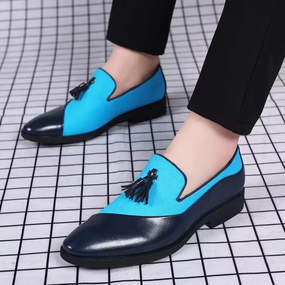 Leather Shoes for Men New Casual Leather Shoes Men Business Dress Leather Shoes Trend Versatile Loafers Pointed Toe Slip-On