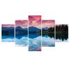 Wall Art Canvas Painting Mountain Forest Clouds Lake Modular HD Printed 5 Panel Posters Print Picture for Living Room Home Decor