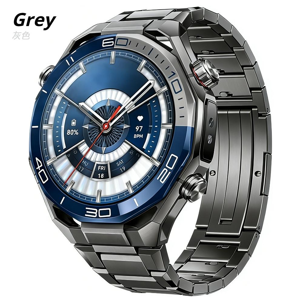 

22мм Титановий Ремінець Для HUAWEI WATCH Ultimate 1/2 Buds Металевий Розкішний Швидкознімний Ремінець Для Huawei Watch 5 4/GT 6 5 4 Pro 3 2 46мм GT2e GT3 SE Браслет Huawei GT4 3 2 46mm сірий