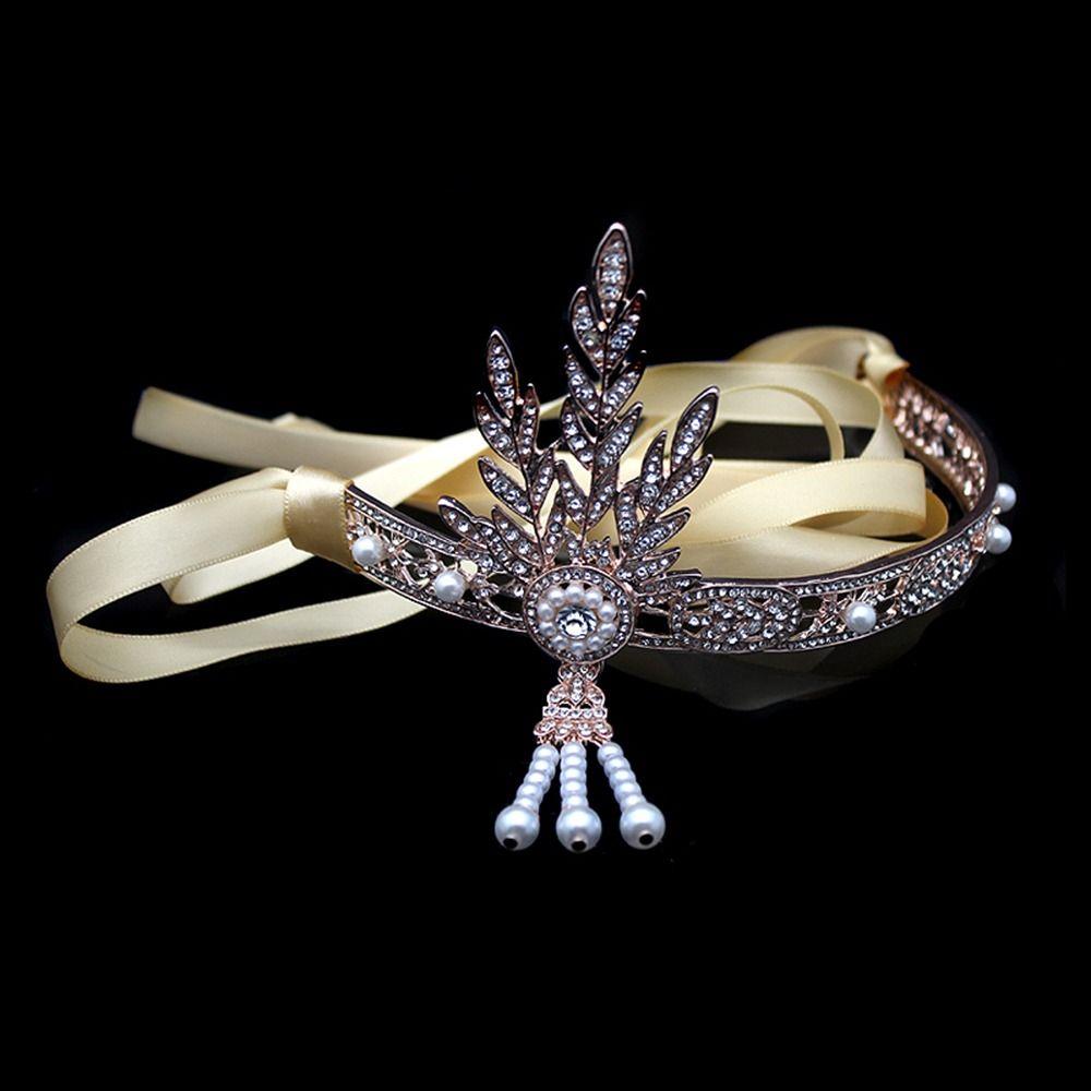 Great Gatsby Haarreif Maskenball Haaraccessoires Koreanischer Stil Haarreif Blätter-Haarreif