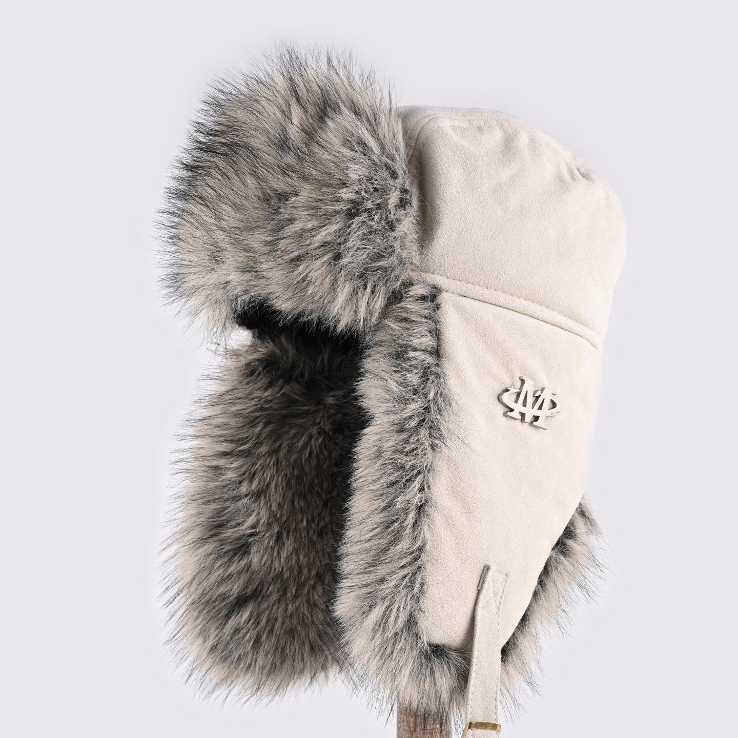 

Зимняя флисовая шапка с длинным ворсом для мужчин и женщин, флисовая утолщенная теплая хлопковая шапка с защитой ушей, ветрозащитная шапка для велоспорта на открытом воздухе One size бежевый