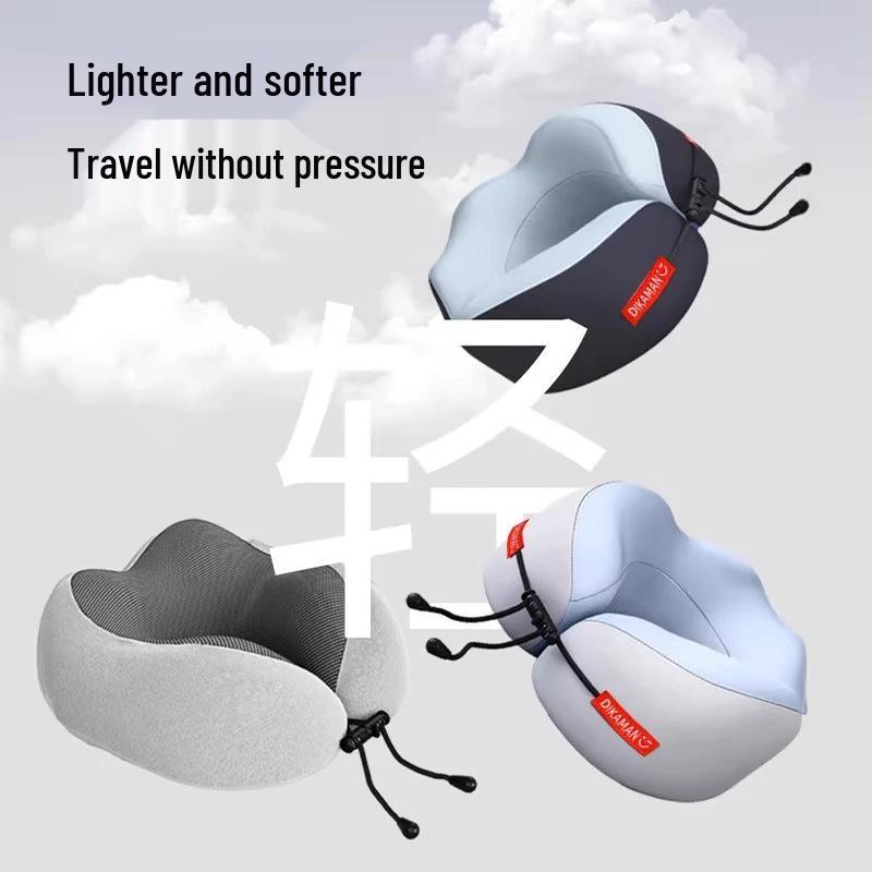 Portable U-shaped Memory Foam Neck Support Pillow for Travel and Long Trips