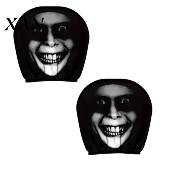 Headrest Protector Ghost Face Car Covers, Scary Seat Easy Install Cover Protector, Universal Stretchy Accessory for Most Cars