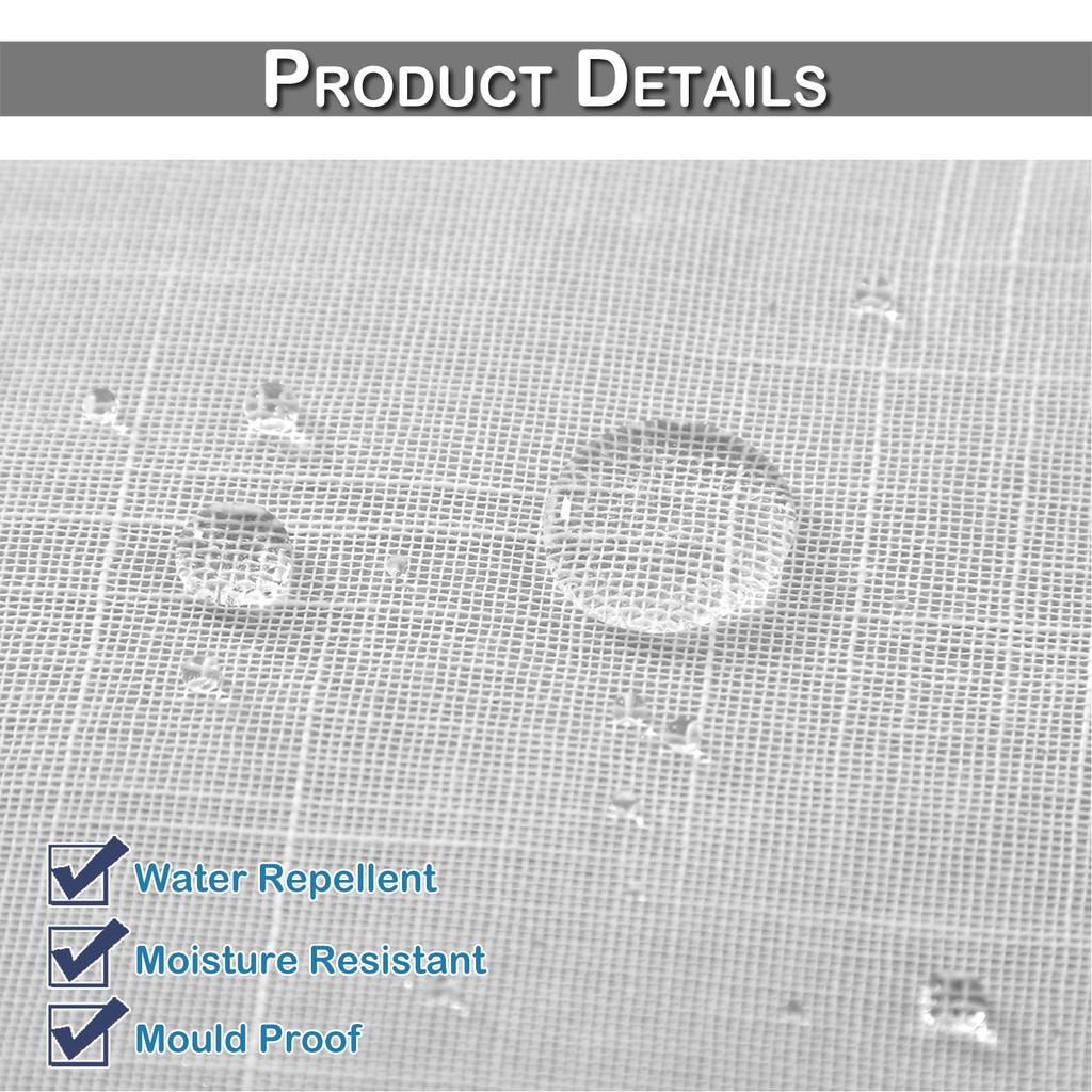 1/2 Panel Outdoor Wasserdicht Leinenstruktur Transparente Vorhänge Voile Vorhang Gartenvorhänge für Terrasse Veranda Pergola Pavillon Heimdeko