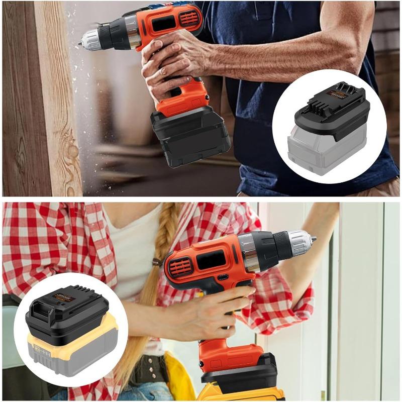 NEW Portable Battery Adapter For DeWalt/Milwaukee 18V/20V Li-ion Battery to for Black and Decker 20V Cordless Power Tools Use