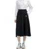 Fila Solid Color Mid-Length Knitted Casual Dress Women Dresses Black F11W418307F-BK