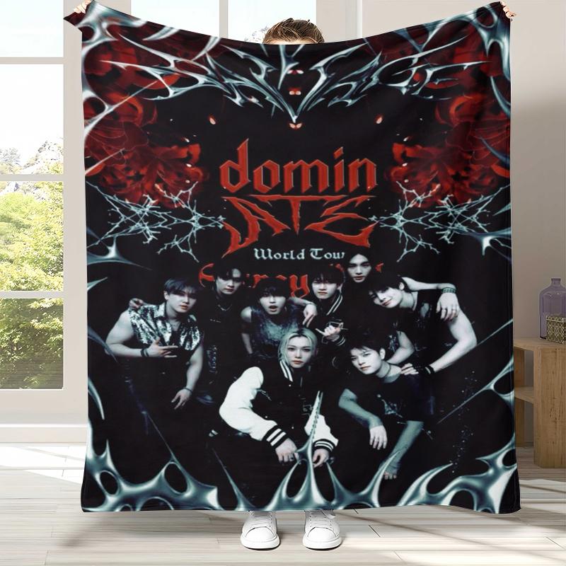 HD Stray Kids Kpop Star Flanelldecke, Ultra Weiche Warme Plüschdecke für Zuhause Schlafzimmer Bett Sofa Abdeckung Camping Picknick Geschenk