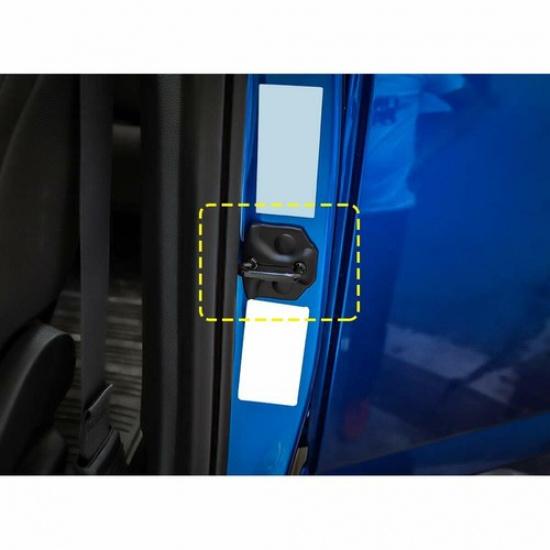 4pcs Inner Door Lock Buckle Decor Cover Trim Bezels For Ford F150 2015-20 Black