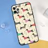 Cartoon Dachshund Dog Phone Case For iPhone 16 Pro Max 16e 12 13 Mini 11 14 15 Pro Max XR 15 16 Plus Cover Shell