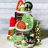 Christmas Tray Decoration Cartoon Flat Print Layered Tray Wooden Decoration Set Party Decoration