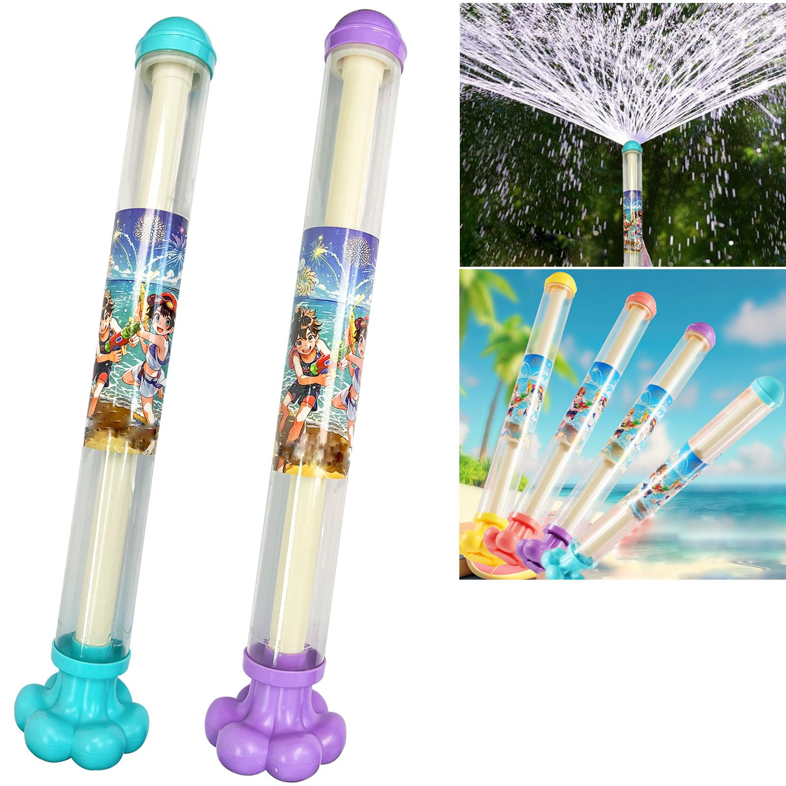 

TattiOut Water Fireworks Flower Improved and Expanded a Social Media Water Water Water Water Bath Kids Piston Recommended Ages Blue Purple Edition,