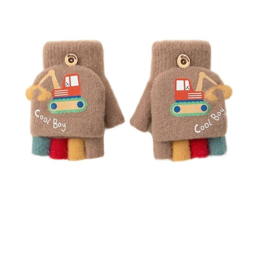 

Відкриті пальці Теплі рукавички Милі мультяшні дитячі рукавиці Рукавички-трансформери з відкидним верхом для дітей верблюд