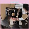 Elegant Pu Small Square Bag With Chain Detail For Womens Day To Night Outfits