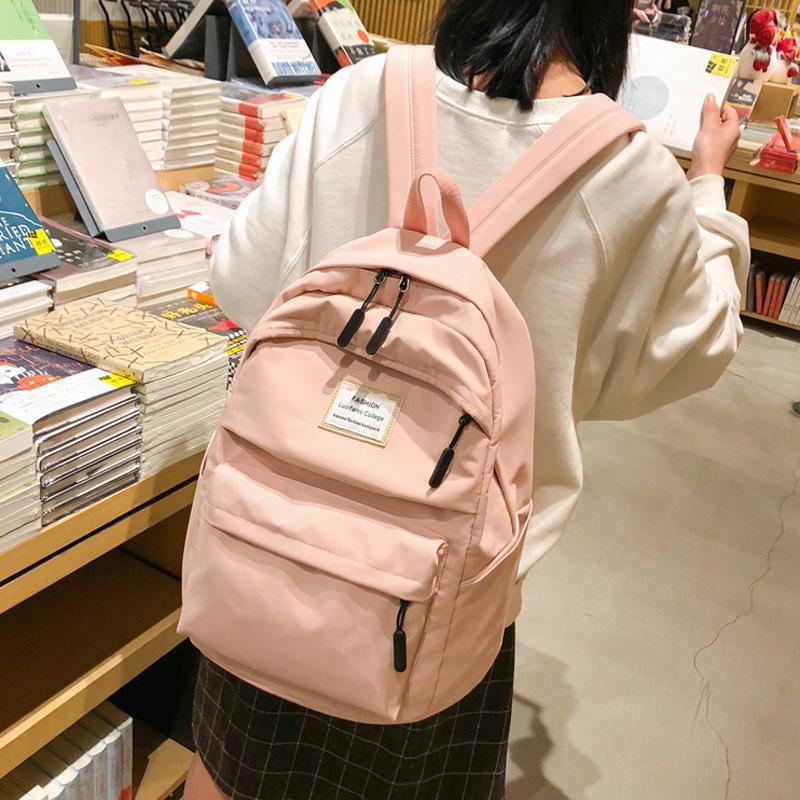 Waterproof Nylon Women Backpack Female Korean Travel Bag Large Capacity Three-Piece Backpack Teenage Girl School Bags